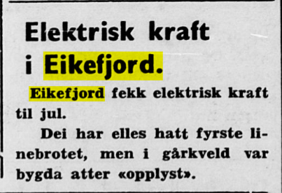 Eikefjord kraft avis